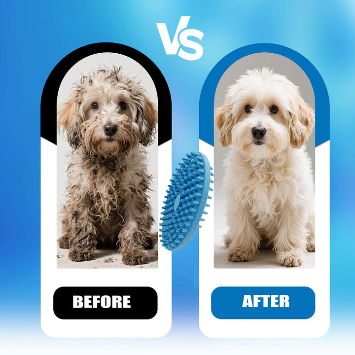 2 Pack Grooming Brush Adjustable Ring Handle for Dogs and Cats