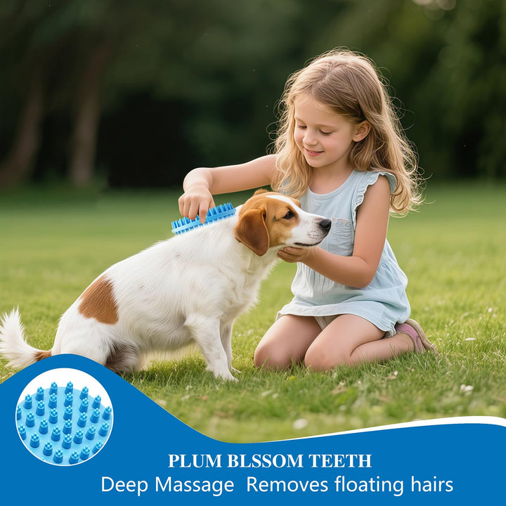 2 Pack Grooming Brush Adjustable Ring Handle for Dogs and Cats