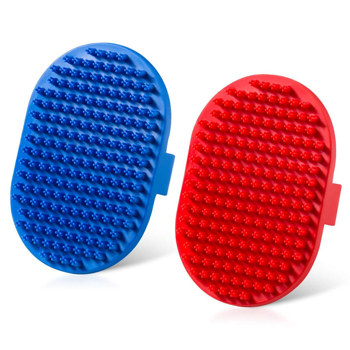 2 Pack Grooming Brush Adjustable Ring Handle for Dogs and Cats