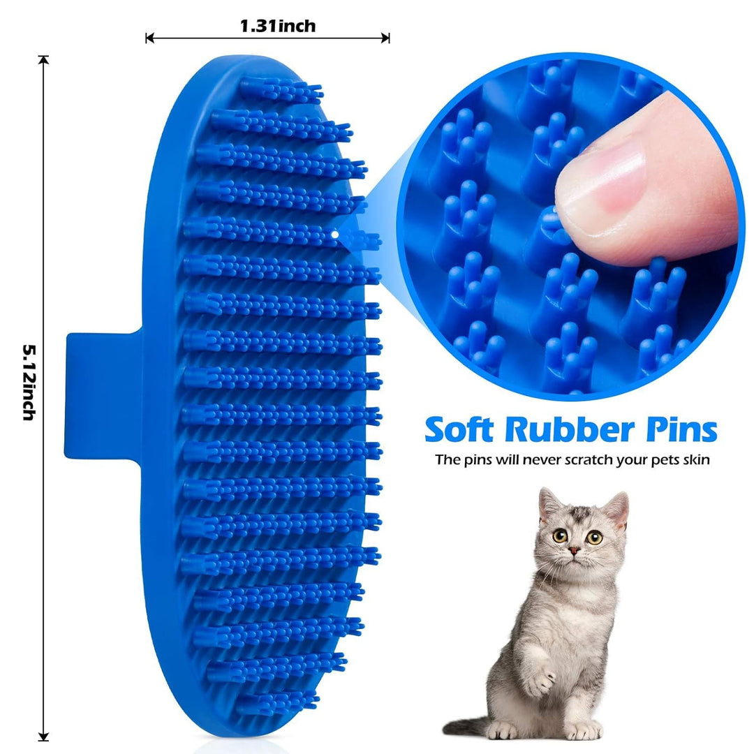 2 Pack Grooming Brush Adjustable Ring Handle for Dogs and Cats