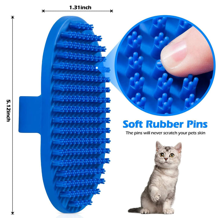 2 Pack Grooming Brush Adjustable Ring Handle for Dogs and Cats