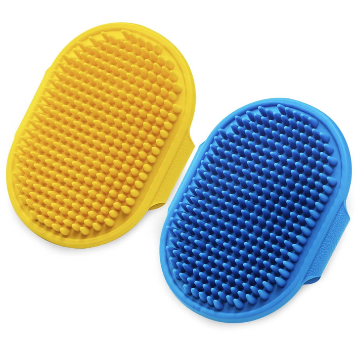 2 Pack Grooming Brush Adjustable Ring Handle for Dogs and Cats