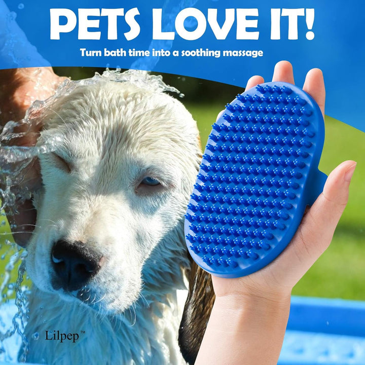 2 Pack Grooming Brush Adjustable Ring Handle for Dogs and Cats