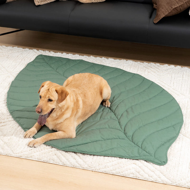 Pawtique LeafLounge™ Oversized Leaf-Shaped Pet Mat &amp; Blanket