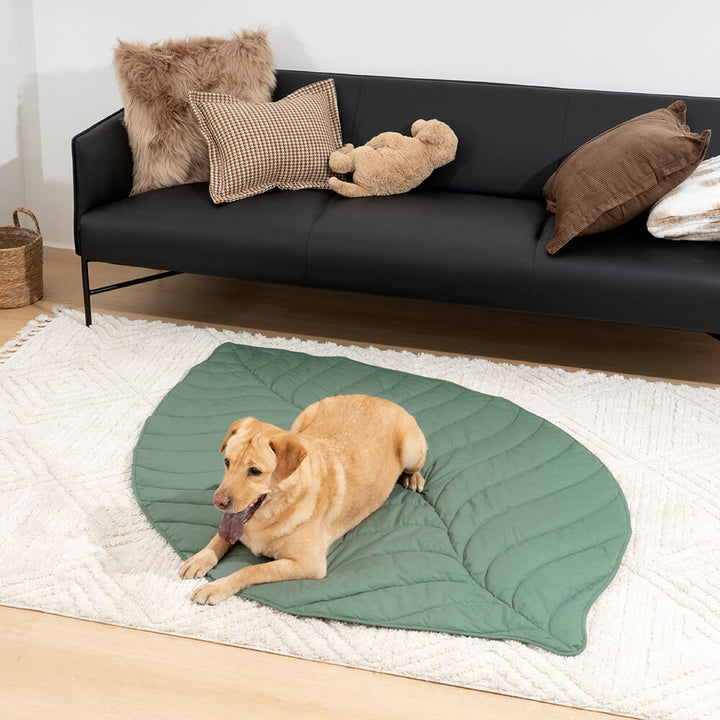 Pawtique LeafLounge™ Oversized Leaf-Shaped Pet Mat &amp; Blanket