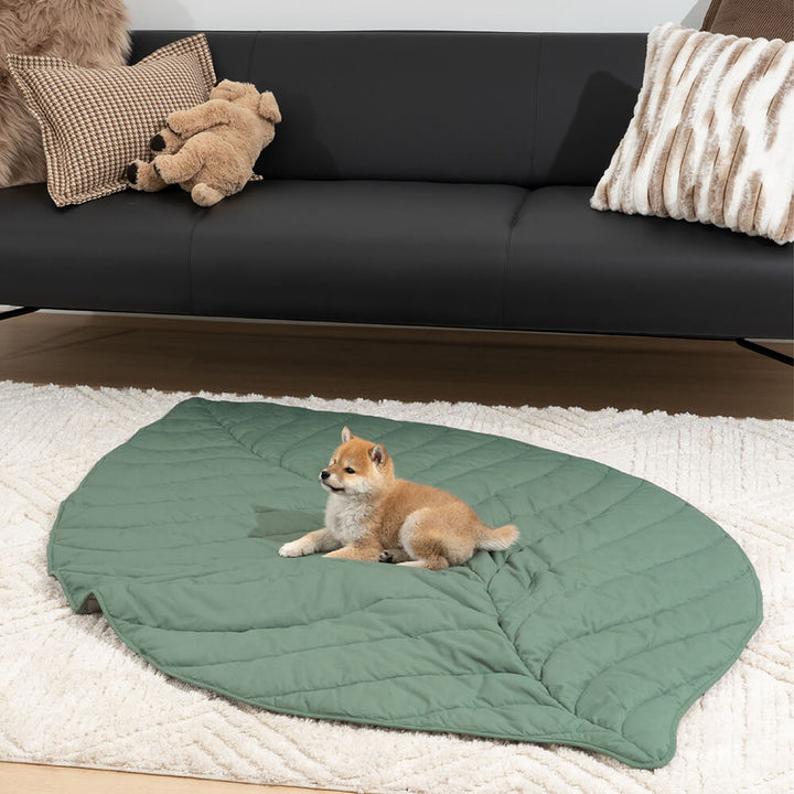 Pawtique LeafLounge™ Oversized Leaf-Shaped Pet Mat &amp; Blanket