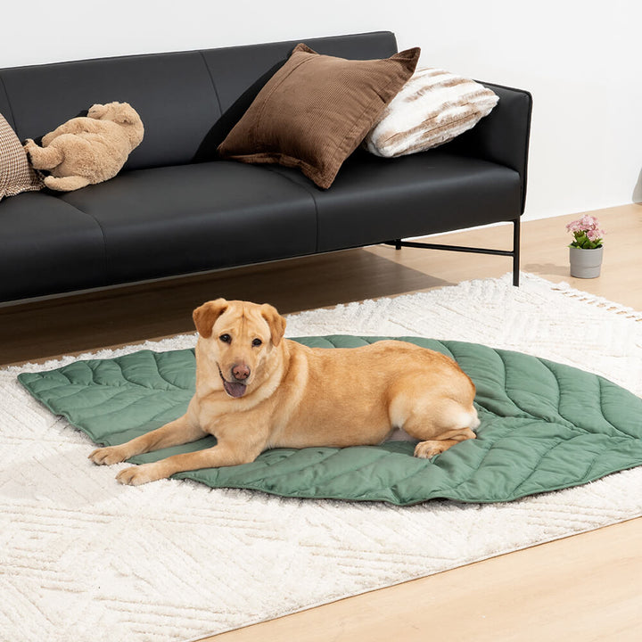 Pawtique LeafLounge™ Oversized Leaf-Shaped Pet Mat &amp; Blanket
