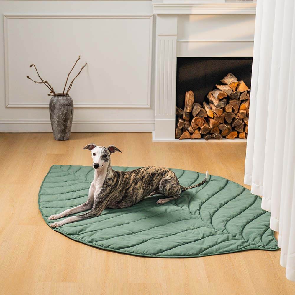 Pawtique LeafLounge™ Oversized Leaf-Shaped Pet Mat &amp; Blanket
