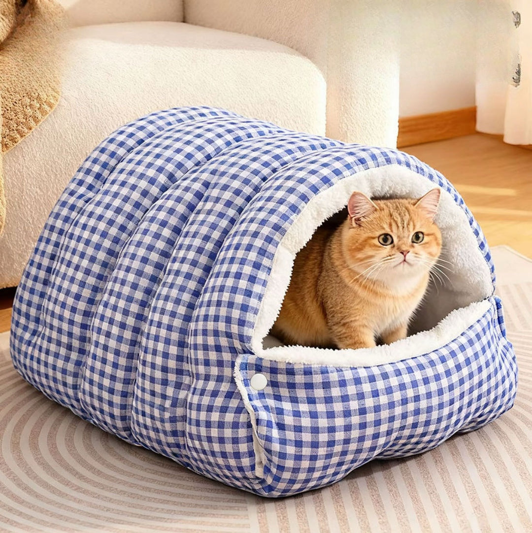 Cozy Cave Pet Nest - A Snug, Washable Haven for Your Furry Friend