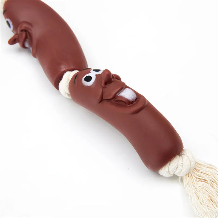Pet Pull Toy Cotton Rope Sausage Resistant Bite