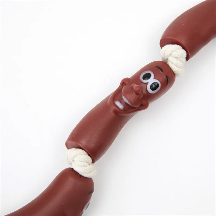 Pet Pull Toy Cotton Rope Sausage Resistant Bite