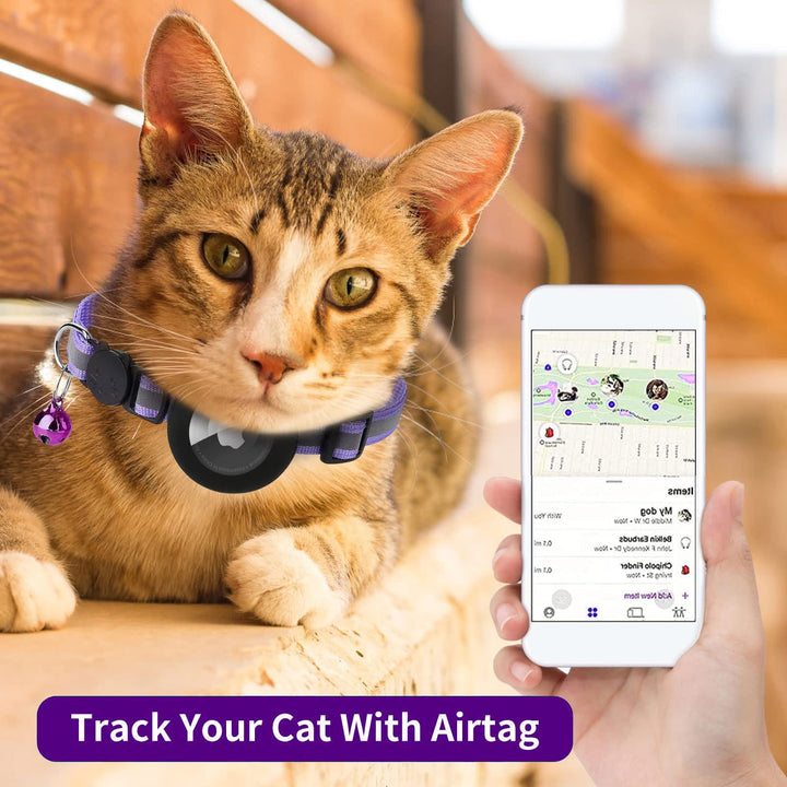 Adjustable AirTag Cat Collar - Pawtique