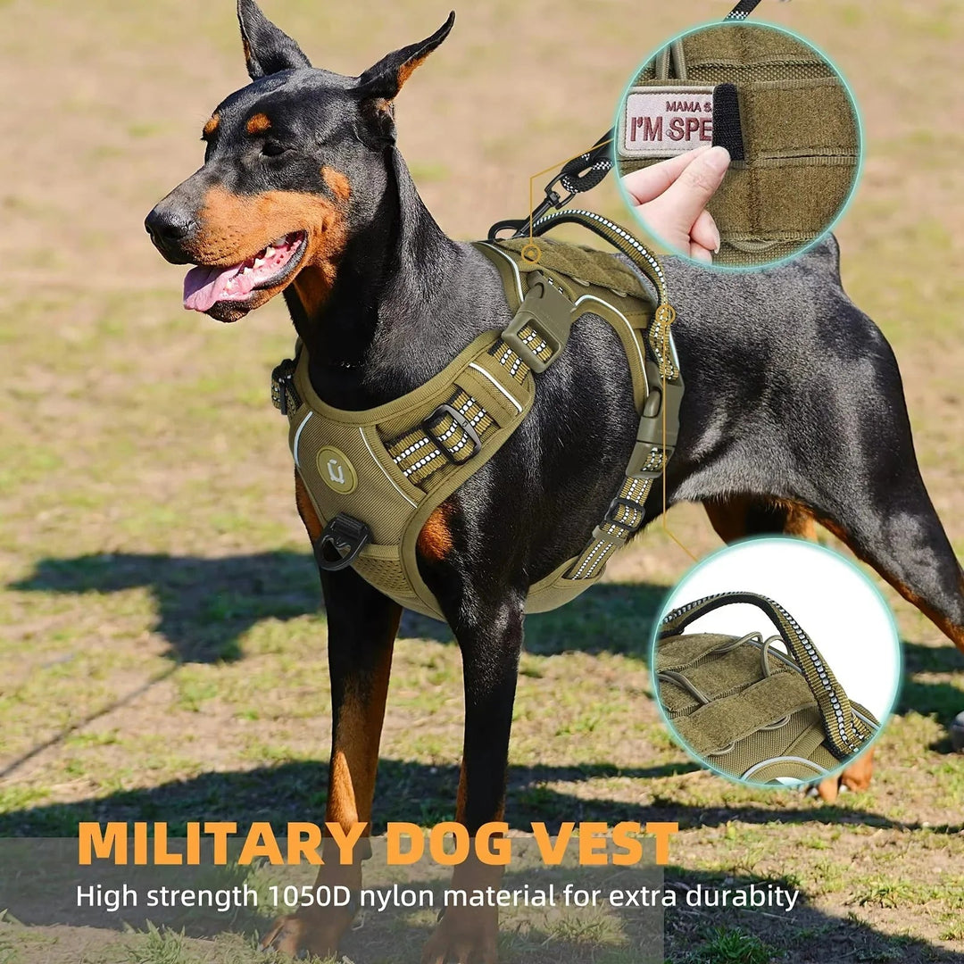 Adjustable Anti - Pull Harness with MOLLE System - Pawtique