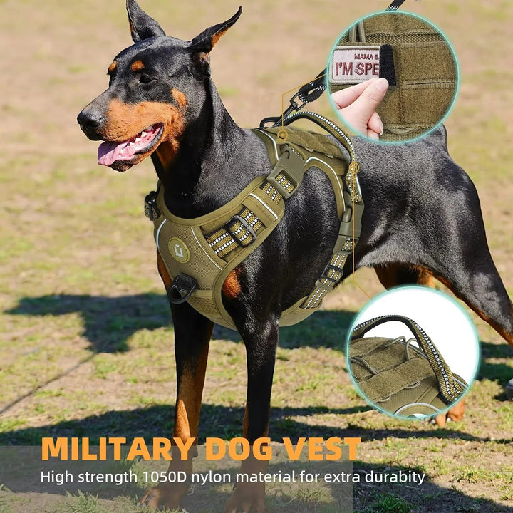 Adjustable Anti - Pull Harness with MOLLE System - Pawtique