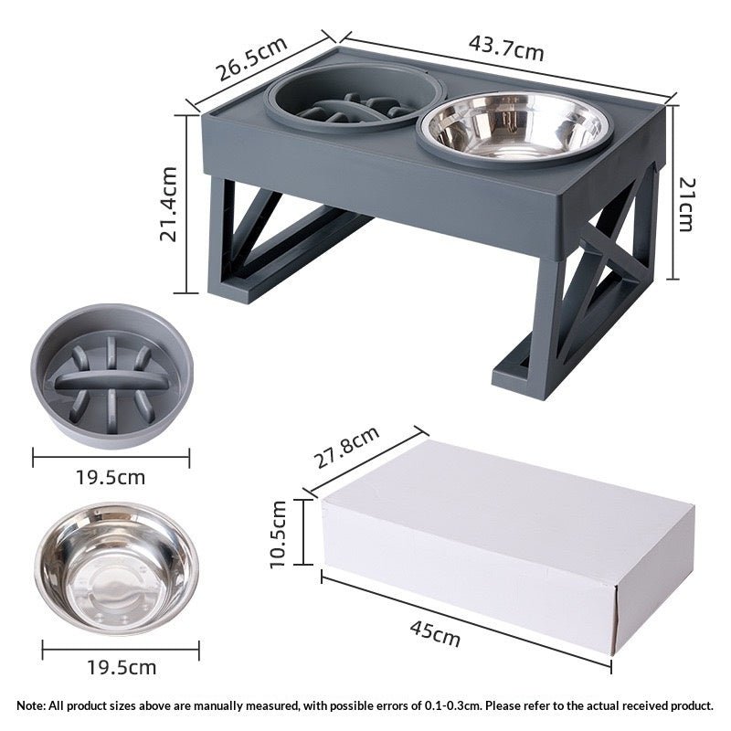 Adjustable Elevated Pet Bowl - Pawtique