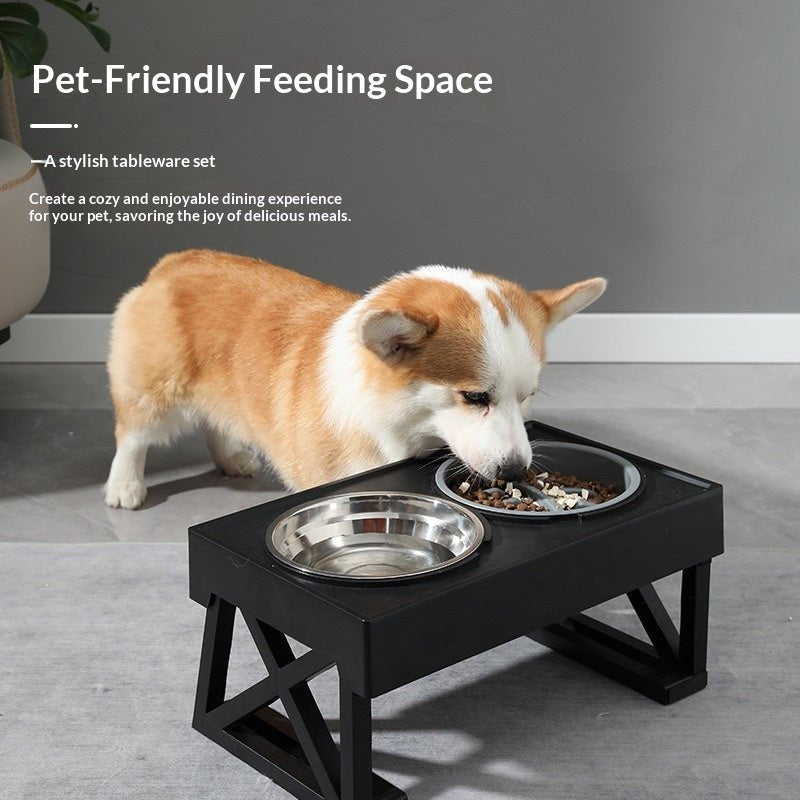 Adjustable Elevated Pet Bowl - Pawtique