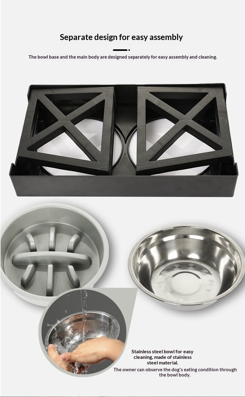 Adjustable Elevated Pet Bowl - Pawtique