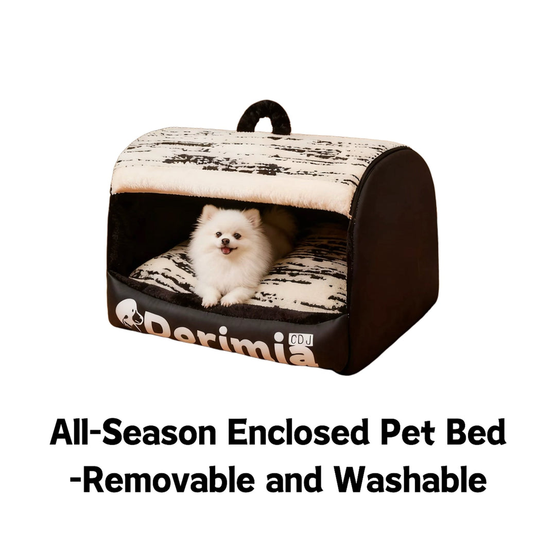 All - Season Enclosed Pet Bed - Removable and Washable - Pawtique