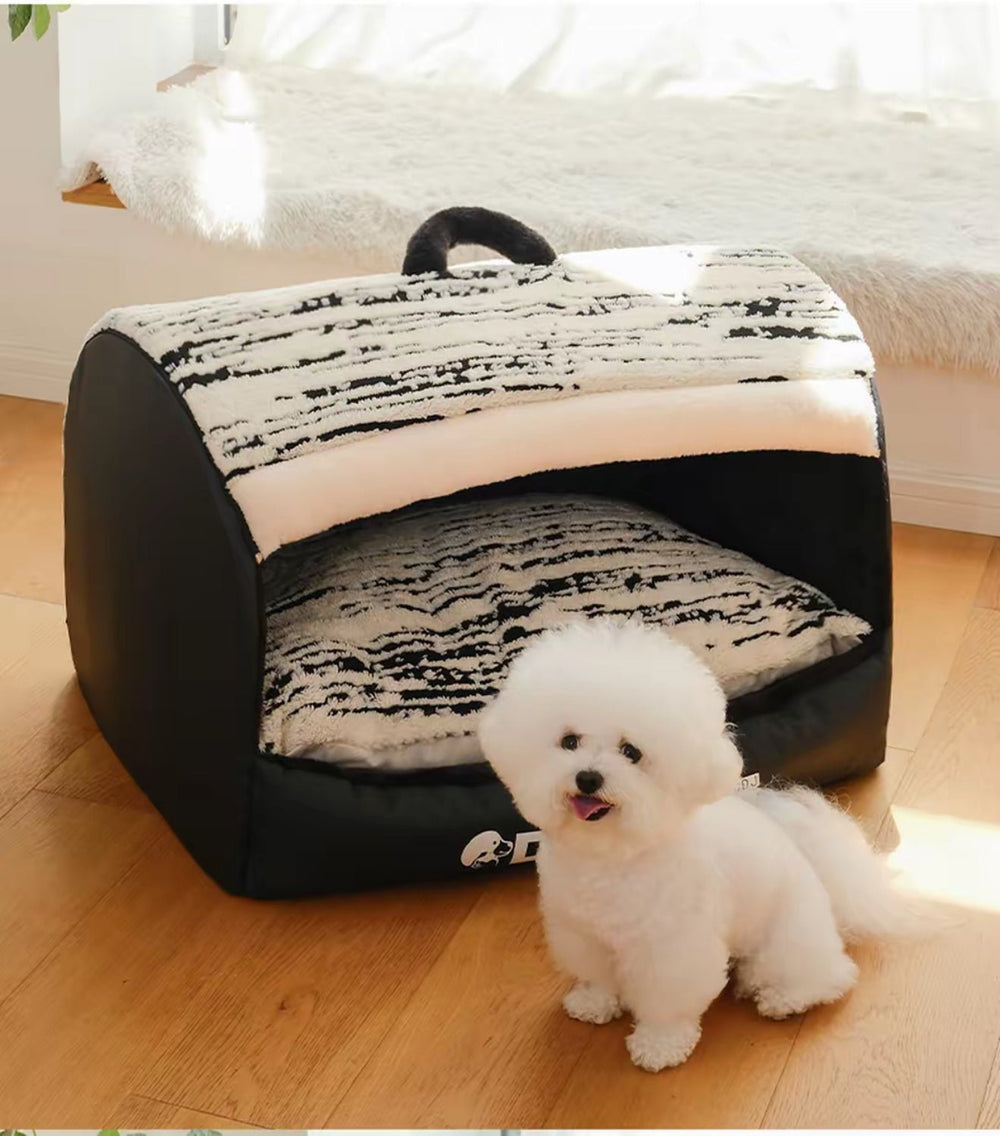 All - Season Enclosed Pet Bed - Removable and Washable - Pawtique