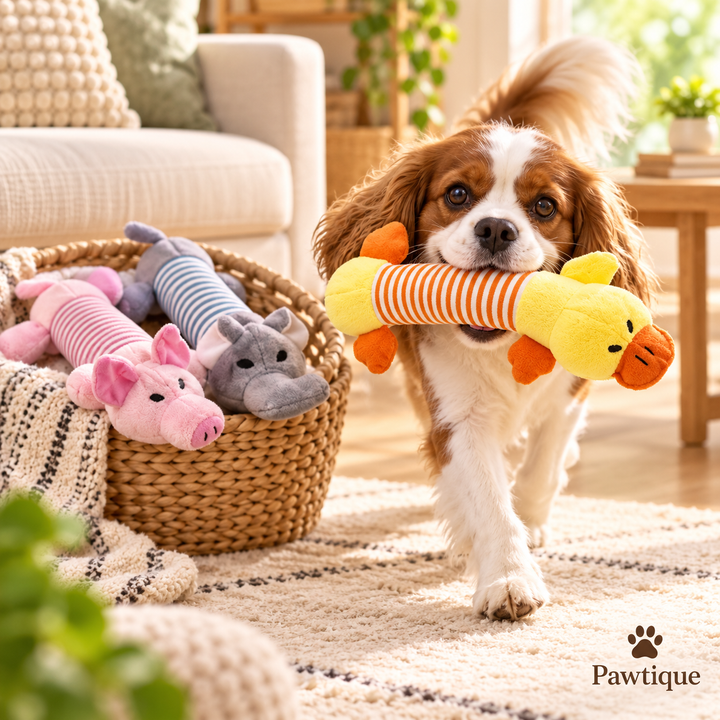 Animal Squeaky Plush Toy - Pawtique