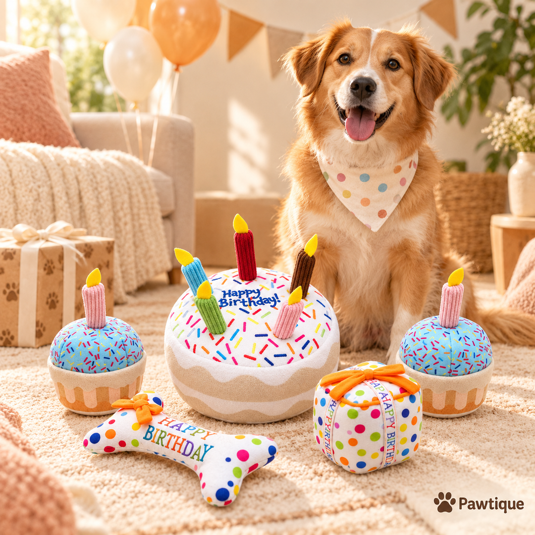 Birthday Cake Squeaky Toys - Pawtique