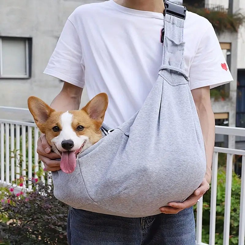 Breathable Foldable Dog Carrier Bag - Convenient Crossbody Pet Bag For Travel And Outings - Pawtique