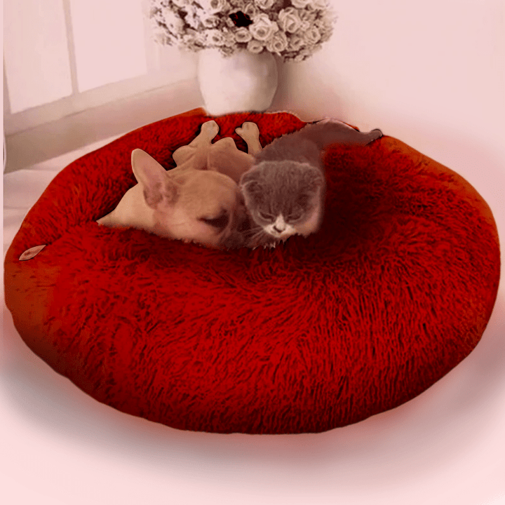 Calming Pet bed | Comfy Dog Bed High Stretch Soft Faux Fur for Dogs &amp; Cats - Pawtique