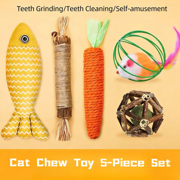 Cat Chew Toy 5 - Piece Set - Pawtique