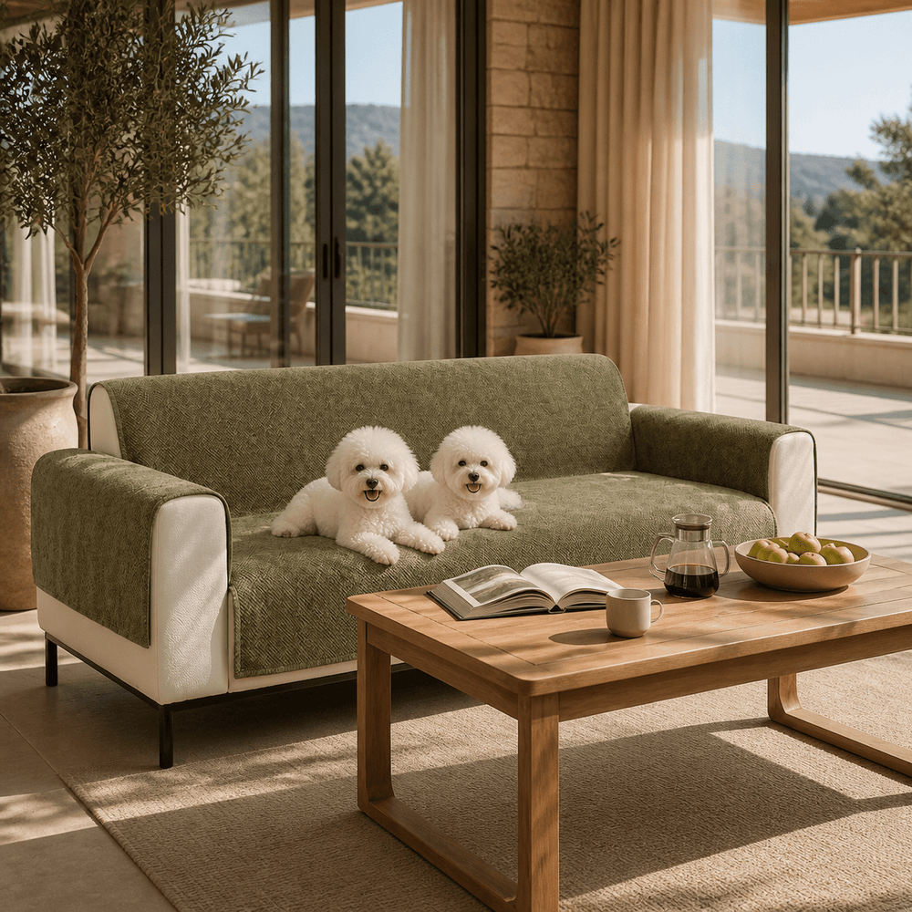 ChenilleShield Water-Repellent One-Piece Couch Cover - Pawtique