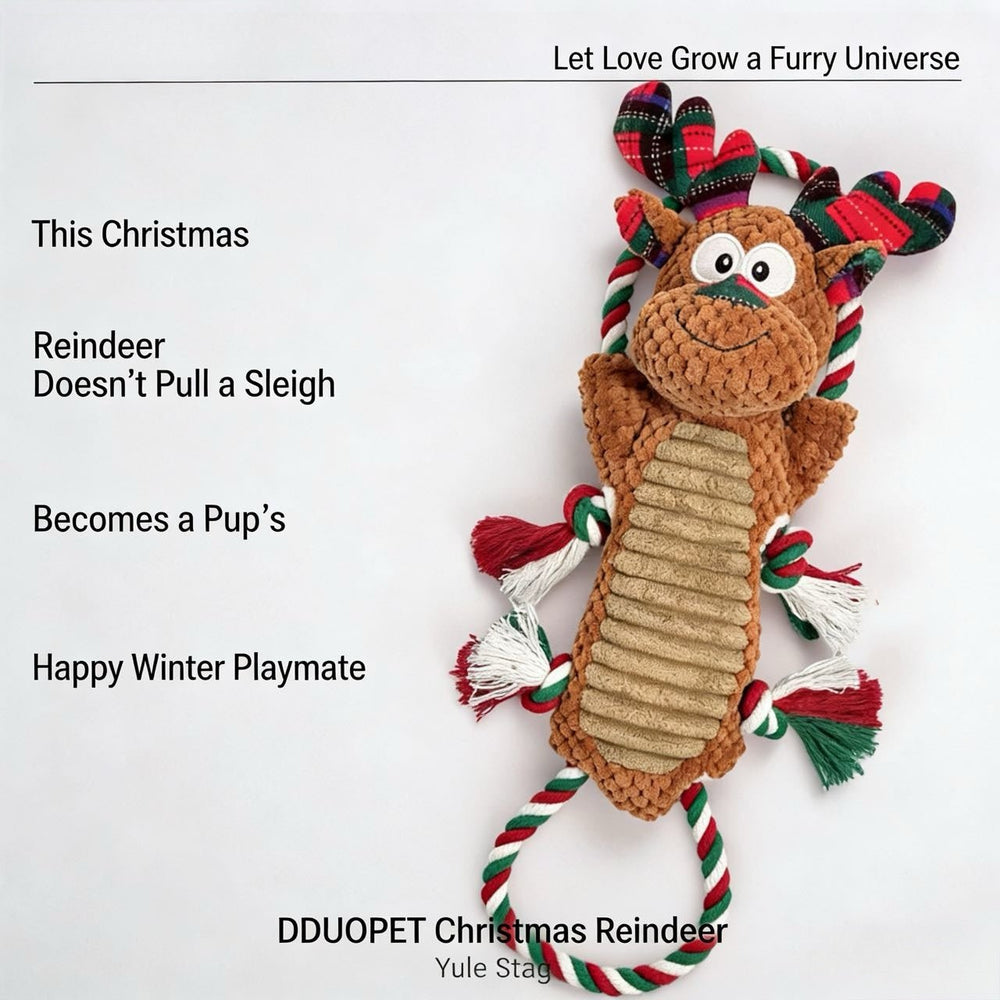 Christmas Reindeer Dog Toy — a festive companion made for merry playtime. - Pawtique
