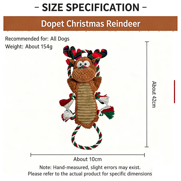 Christmas Reindeer Dog Toy — a festive companion made for merry playtime. - Pawtique