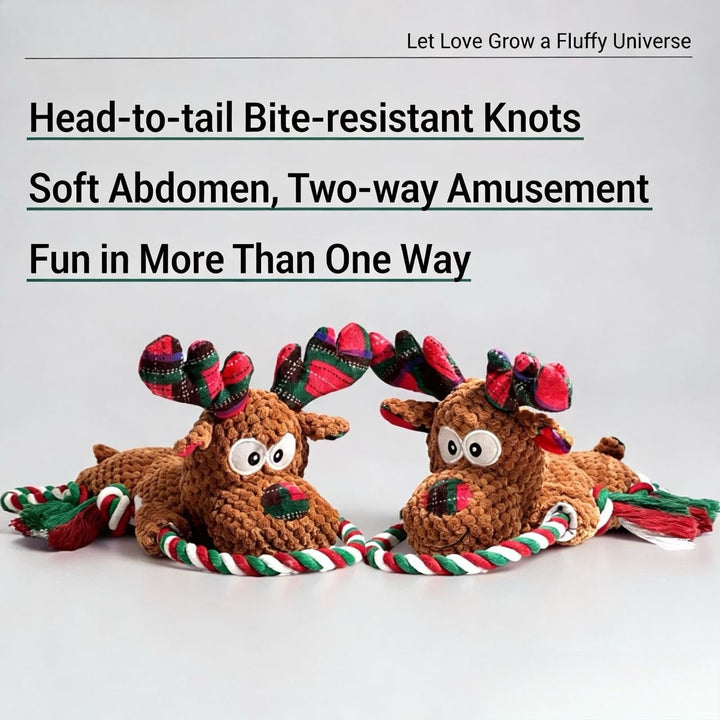 Christmas Reindeer Dog Toy — a festive companion made for merry playtime. - Pawtique