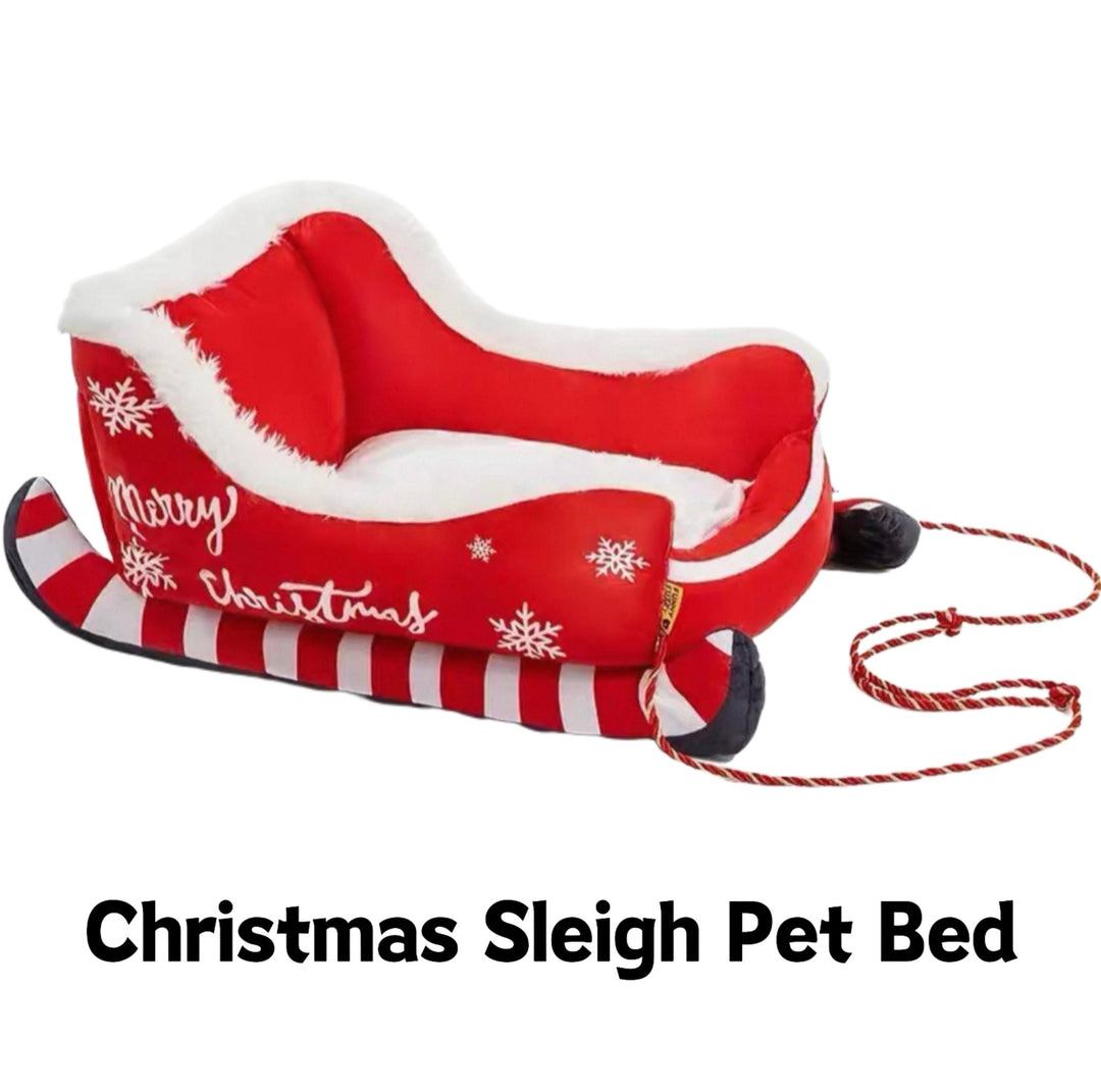 Christmas Sleigh Pet Bed — A Cozy Holiday Nest for Pets - Pawtique
