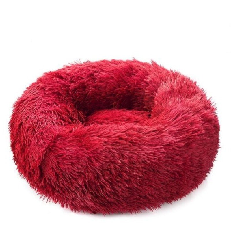 Comfy Anti - Anxiety Calming Dog &amp; Cat Donut Bed | Fluffy Dog Bed - Pawtique