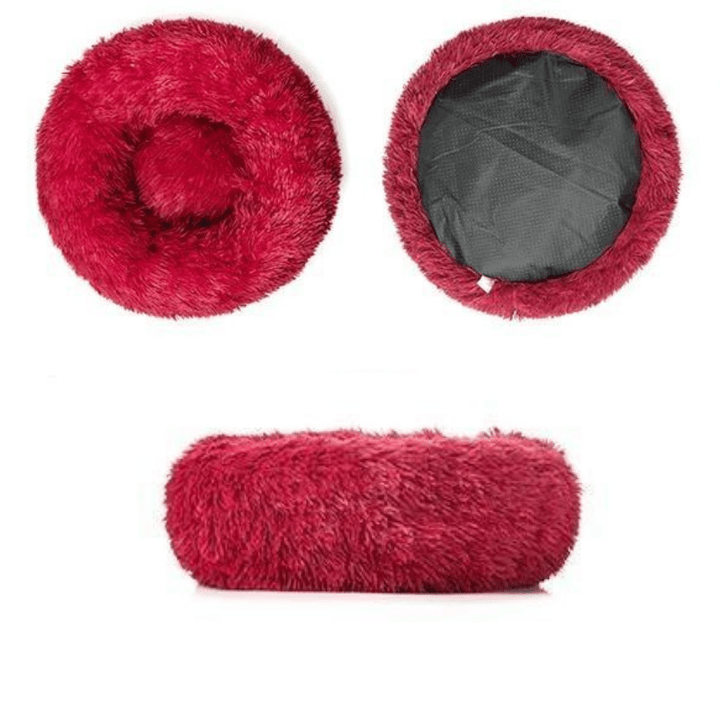 Comfy Anti - Anxiety Calming Dog &amp; Cat Donut Bed | Fluffy Dog Bed - Pawtique