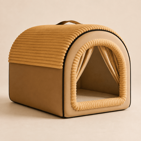 Cozy Cottage Enclosed Dog Bed - Pawtique