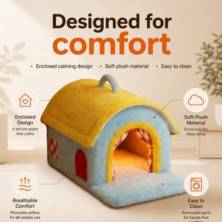 Cozy House Cat Bed - Pawtique