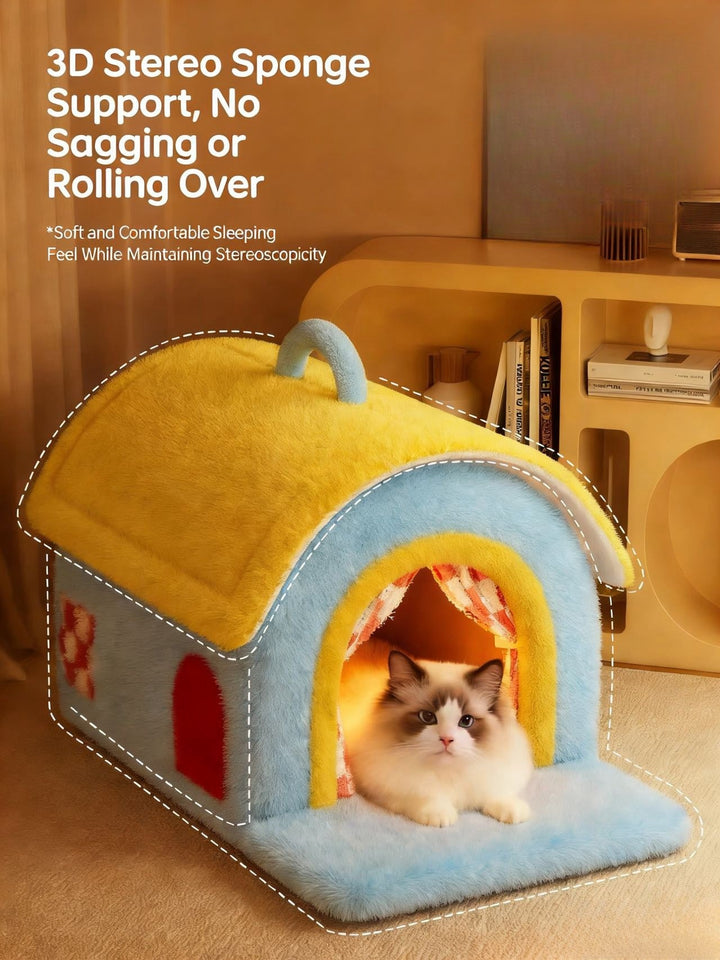 Cozy House Cat Bed - Pawtique