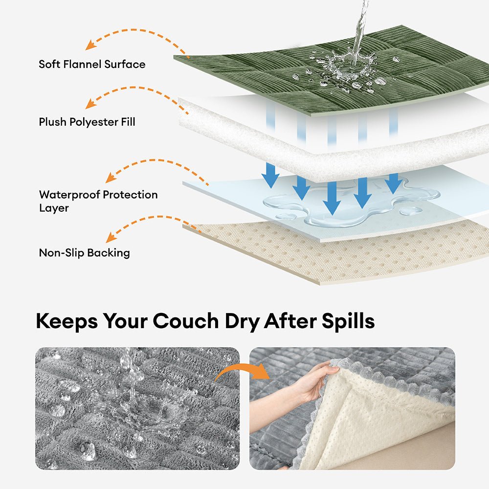 CozyShield™ Waterproof Flannel Sofa Mat - Pawtique