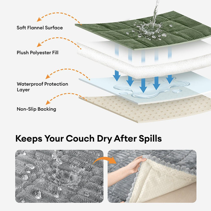 CozyShield™ Waterproof Flannel Sofa Mat - Pawtique