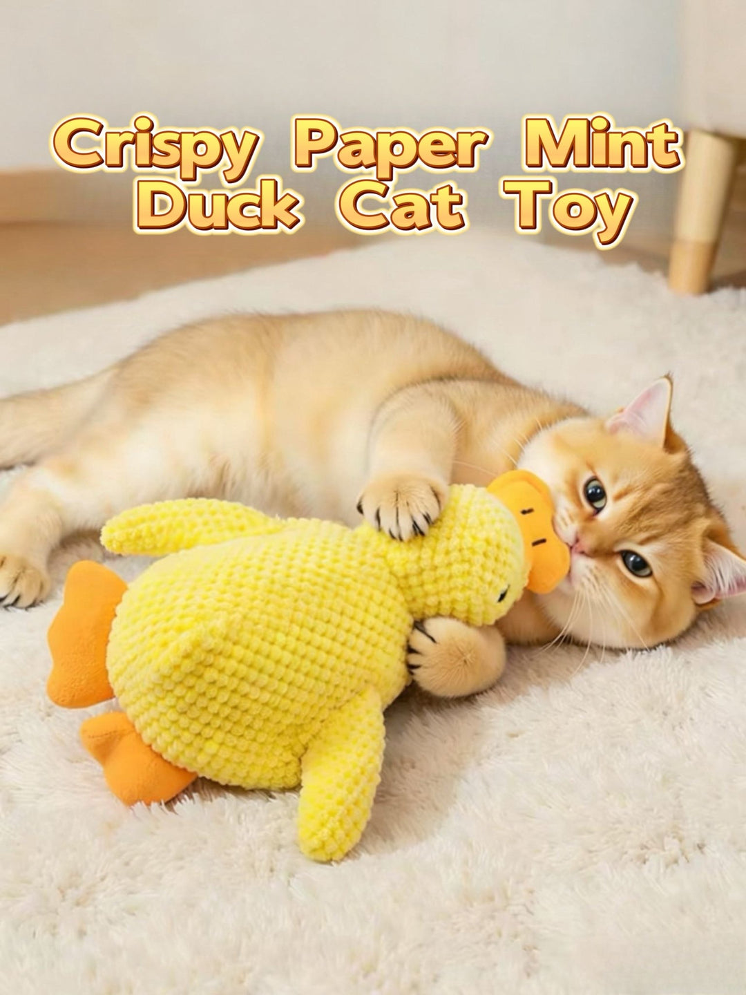 Crispy Paper Mint Duck Cat Toy - Pawtique