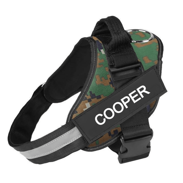 Custom No Pull Dog Harness with Name and Phone Number, Heavy Duty Personalized Pet Vest - Pawtique