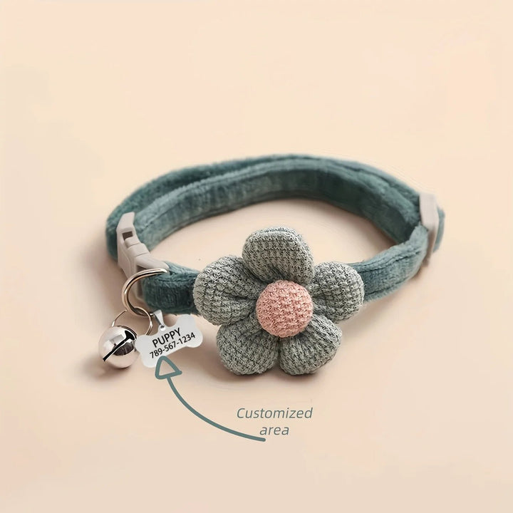 Cute floral dog necklace - Pawtique