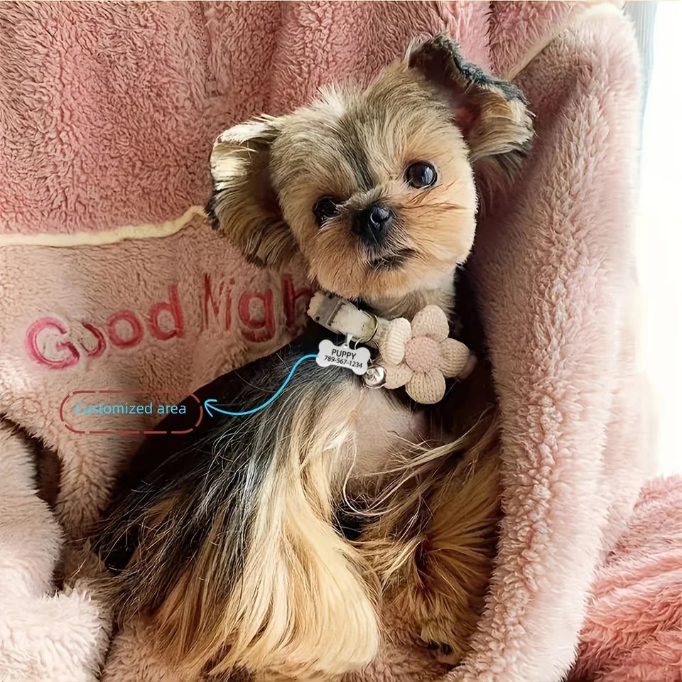 Cute floral dog necklace - Pawtique