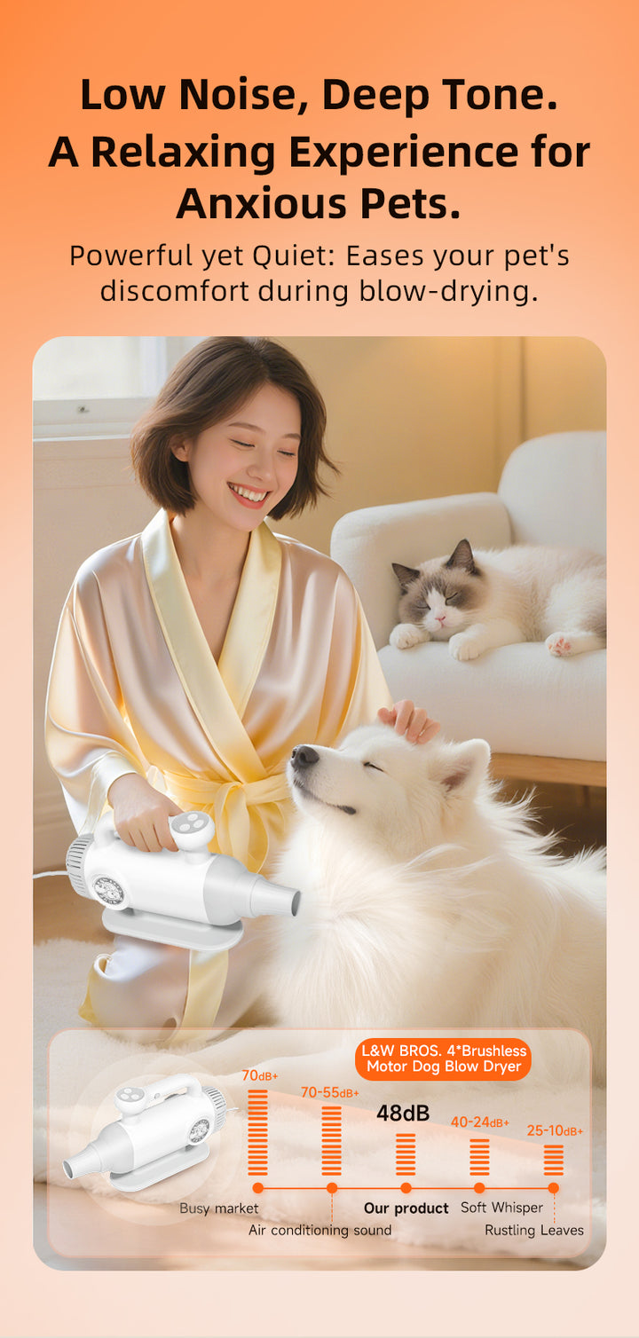 L&W BROS. Pet Dryer: Power Meets Quiet Comfort