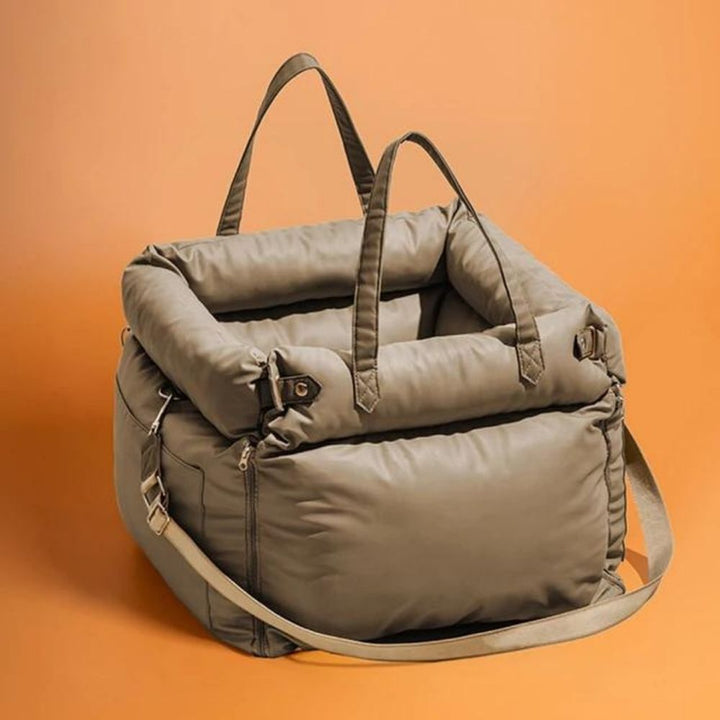 Deluxe Faux Leather Dog Car Seat - Pawtique