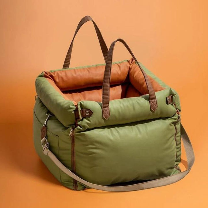 Deluxe Faux Leather Dog Car Seat - Pawtique