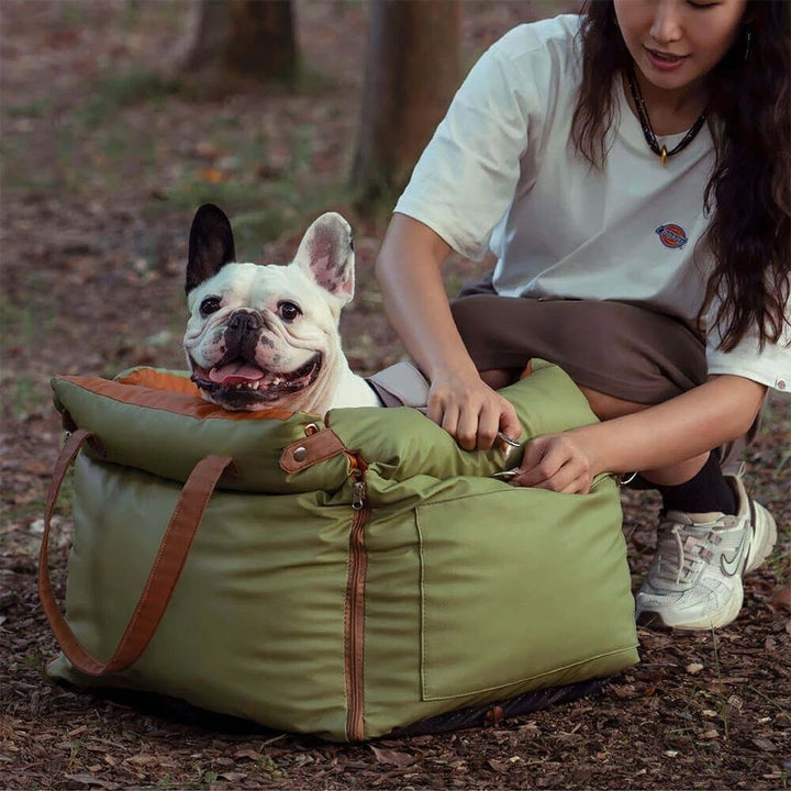 Deluxe Faux Leather Dog Car Seat - Pawtique