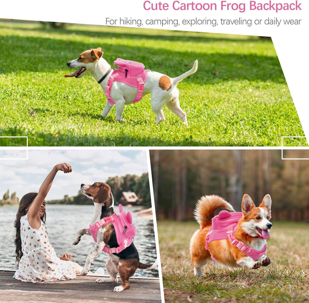 Dog Backpack Harness No - Pull with D - Ring outdoor hiking - Pawtique