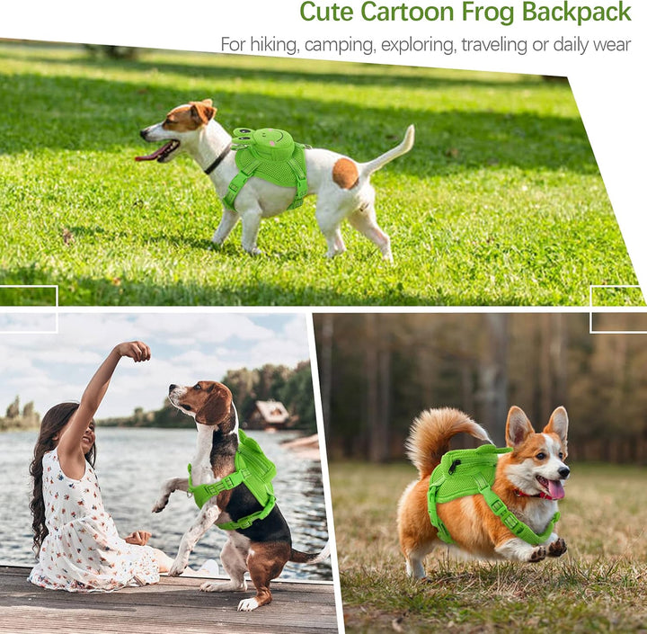 Dog Backpack Harness No - Pull with D - Ring outdoor hiking - Pawtique